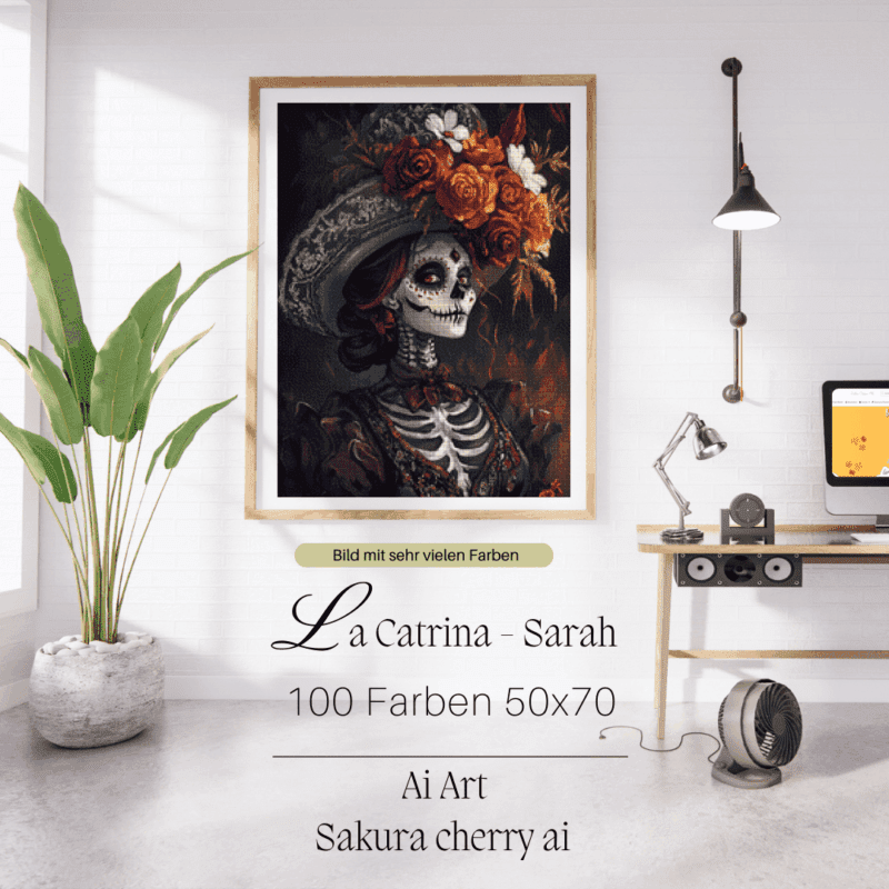 La Catrina - Sarah by Sakura Cherry ai 50x70 100 Farben | Ai Art