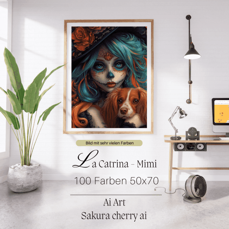 La Catrina - Mimi by Sakura Cherry ai 50x70 100 Farben | Ai Art