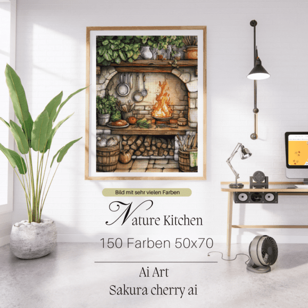 Nature Kitchen by Sakura Cherry ai 50x70 150 Farben | Ai Art