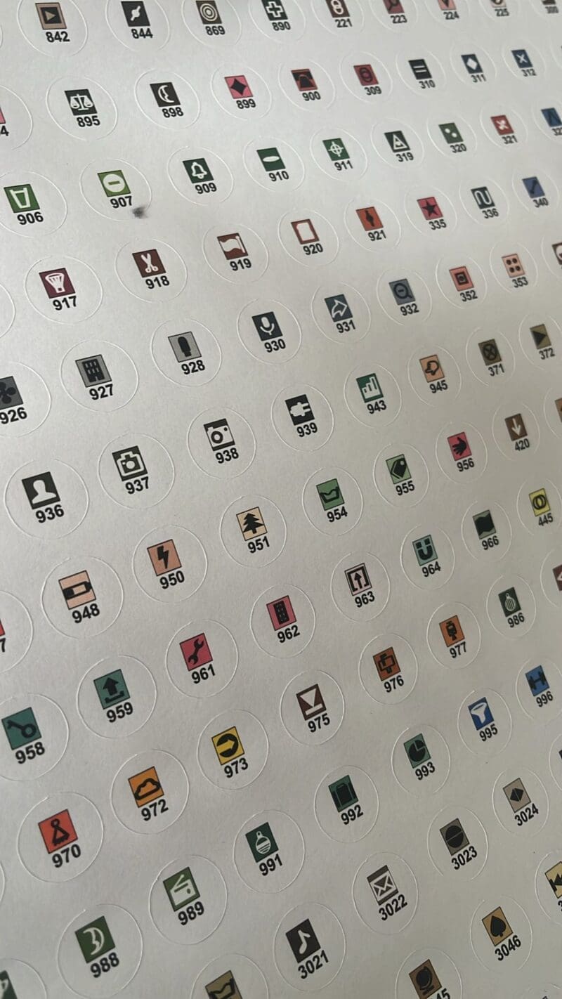 Stickerbogen // Bilder mit vielen Farben // 447 Farben
