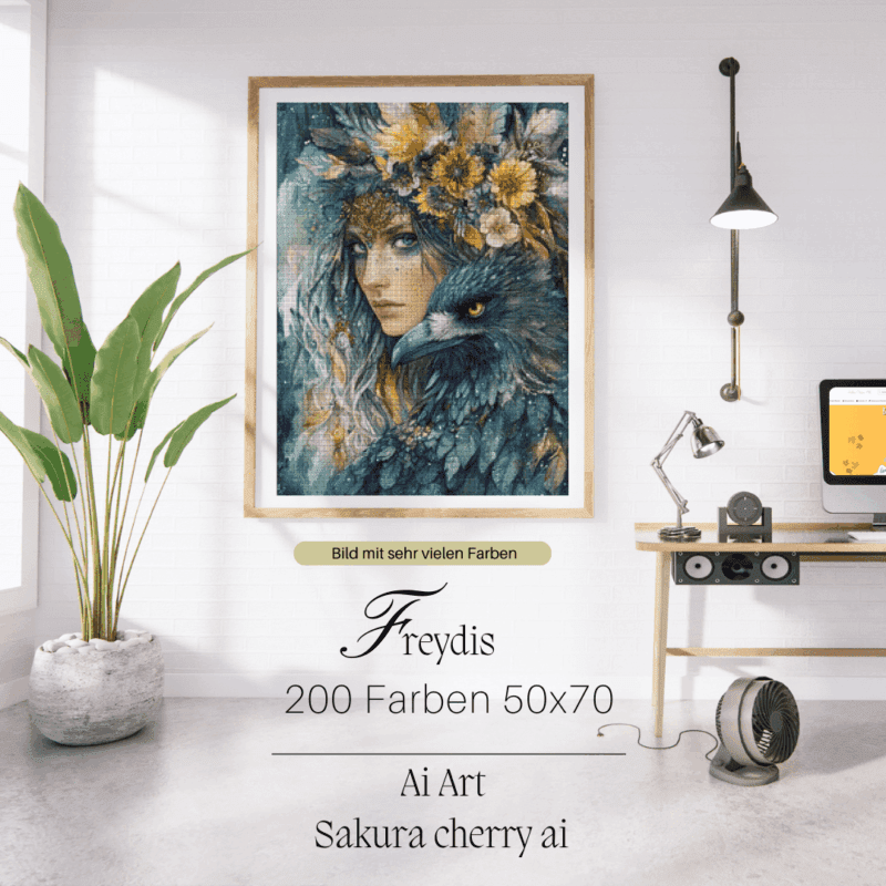 Freydis by Sakura.Cherry ai 50x70 200 Farben | Ai Art