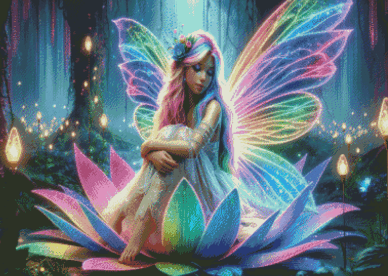 Luminous Lotus Fairy by Lexxy ai 50×70 56 Farben