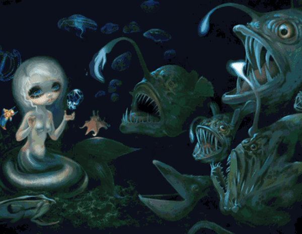 Abyssal Mermaid by Jasmine Becket Griffith 70×90 106 Farben