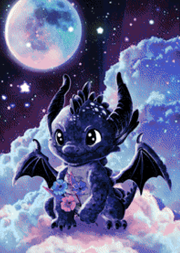 Wolkendrache by Tiny tami 50×70 67 Farben | Ai Art