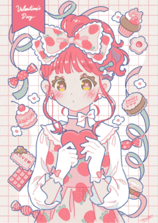 Hiroko Happy Valentine 50×70 56 Farben (Vorbestellung)