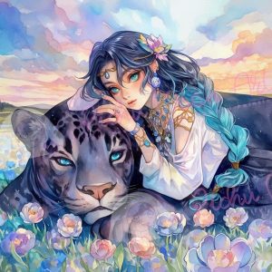 Paint & Match Girl & Animal 1